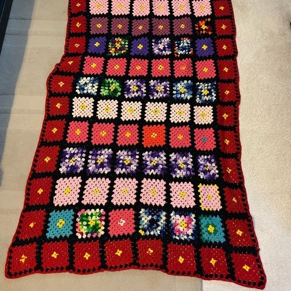 Handmade Granny Square Blanket Throw Afghan Quirky - Picture 1 of 8